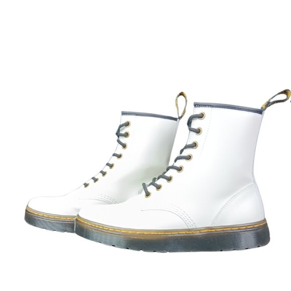 NWOT  WOMEN'S DR. MARTENS ZAVALA  WHITE COMBAT BOOTS Size 6M - Picture 5 of 10